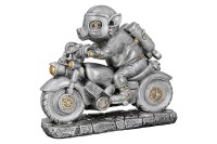 Skulptur "Steampunk Motor-Pig" Schwein auf Motorrad