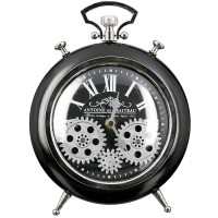 Uhr"Transmission"schwarz/silb. H.25cm