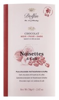 Zartbitterschokolade mit Haselnüssen und Kaffee / Tafelschokolade, Noisettes & Café