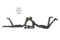 Design-Skulptur "Loving" Eisen . brüniert
