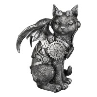 Poly Skulptur"Steampunk Cat"
