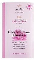 Weiße Schokolade mit Himbeeren / Tafelschokolade, Chocolat blanc & framboises