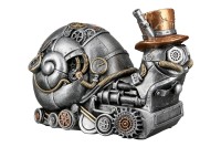 Poly Skulptur "Steampunk Snail"